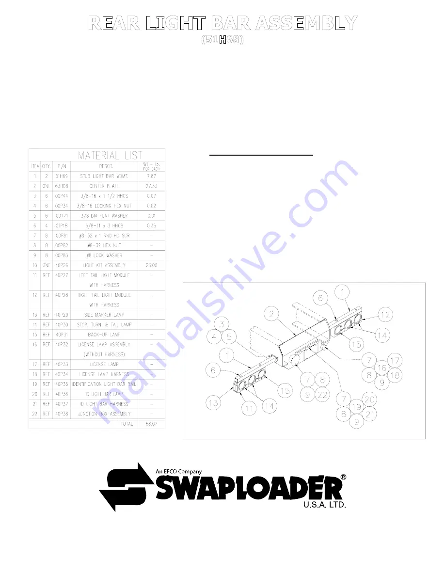 swaploader SL-400 Parts And Operation Manual Download Page 75