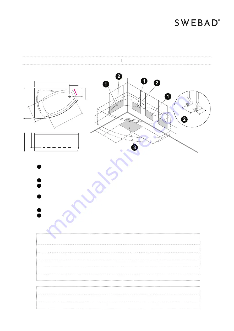 SWEBAD VASTERVIK 150 Installation Manual Download Page 3