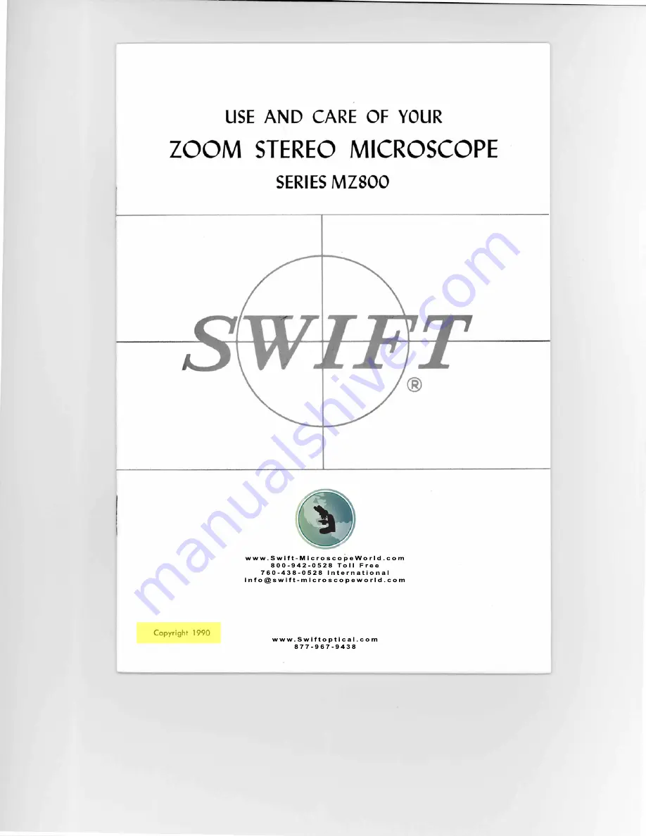 Swift MZ800 Use And Care Manual Download Page 1