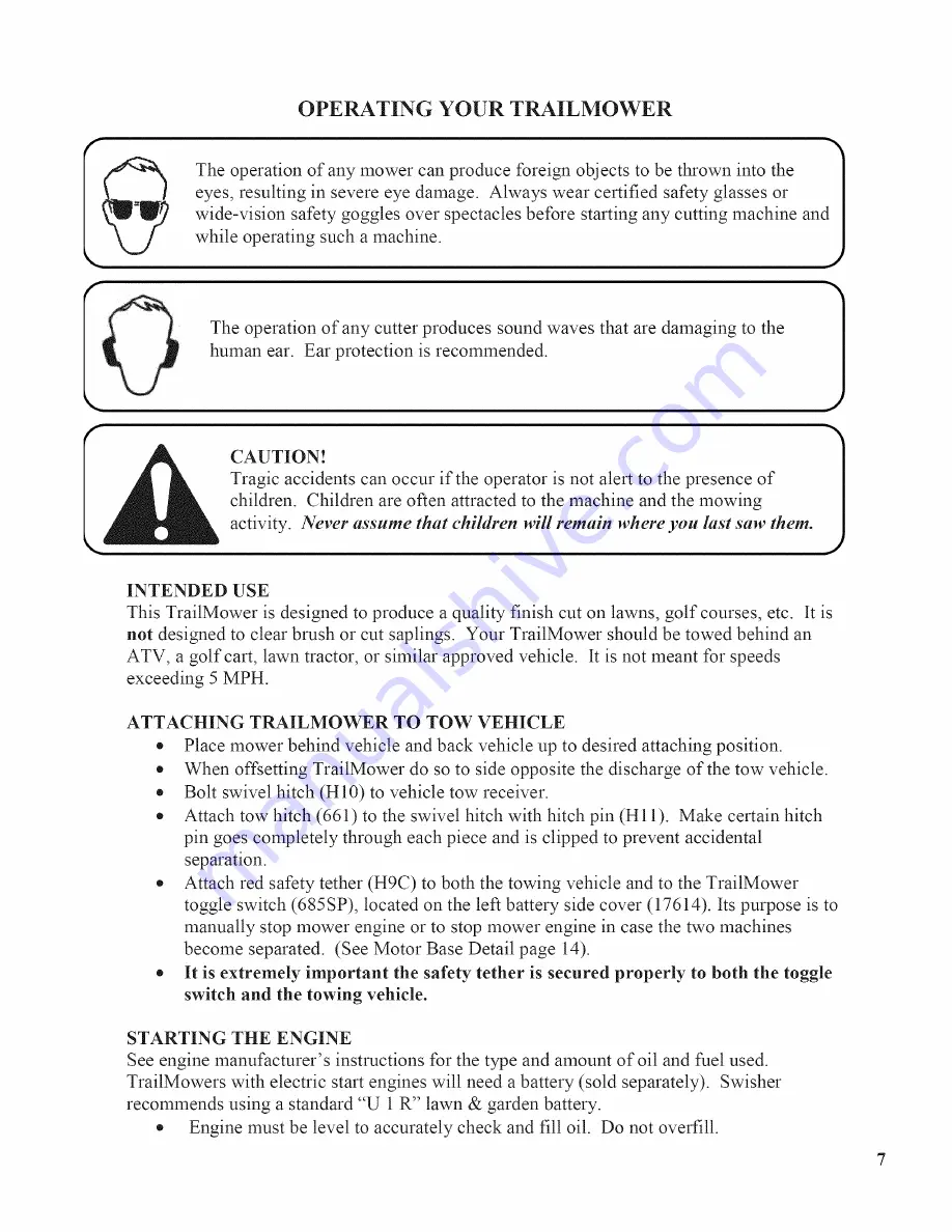 Swisher 14560A Owner'S Manual Download Page 7