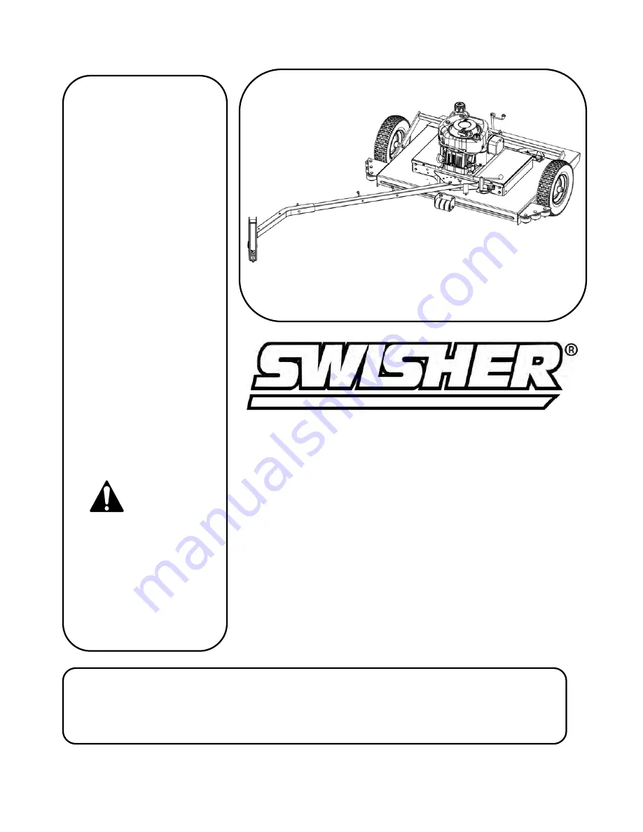 Swisher FC11544BS Owner'S Manual Download Page 1