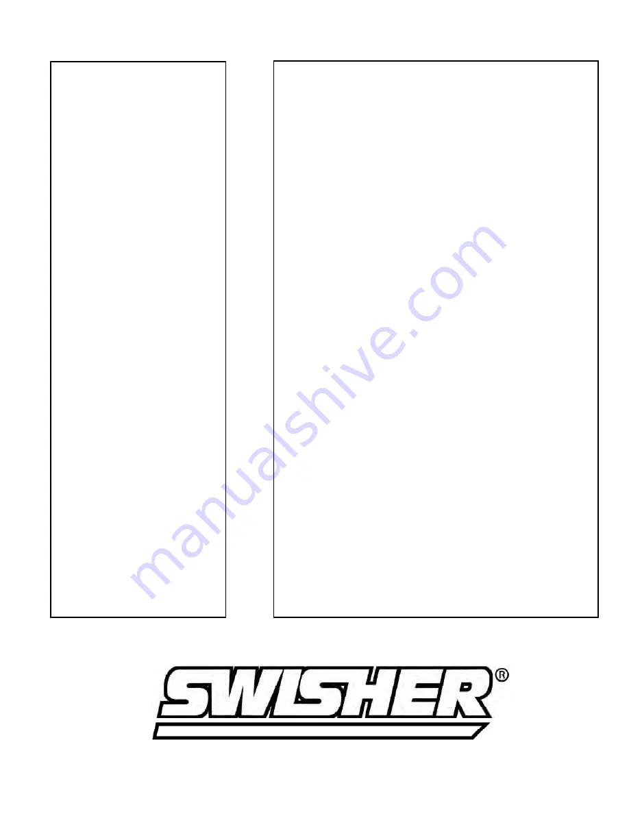 Swisher L216-335001 Owner'S Manual Download Page 13