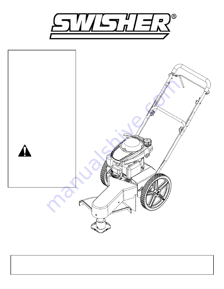 Swisher L216-335001 Owner'S Manual Download Page 27