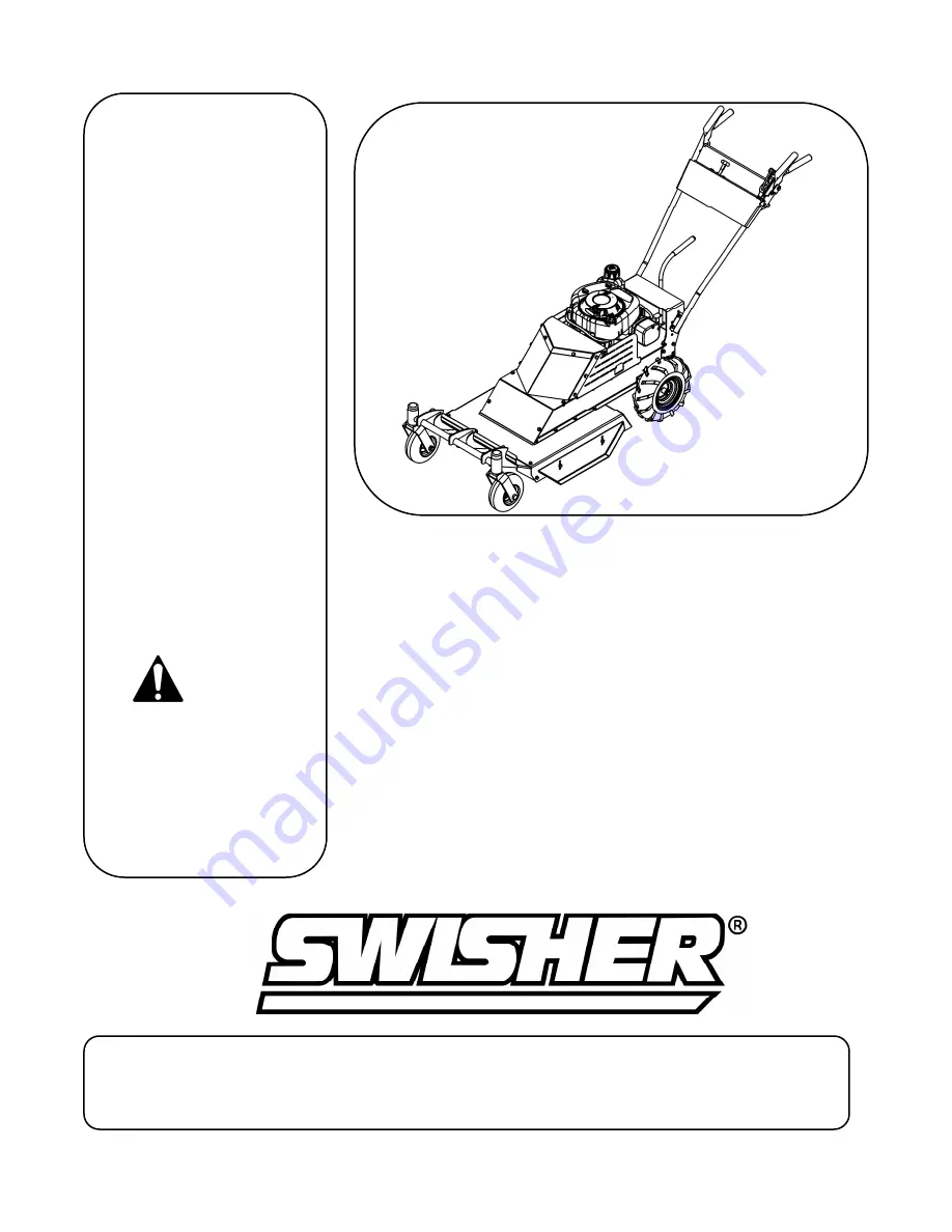 Swisher Predator Talon WBERC11524C Owner'S Manual Download Page 1