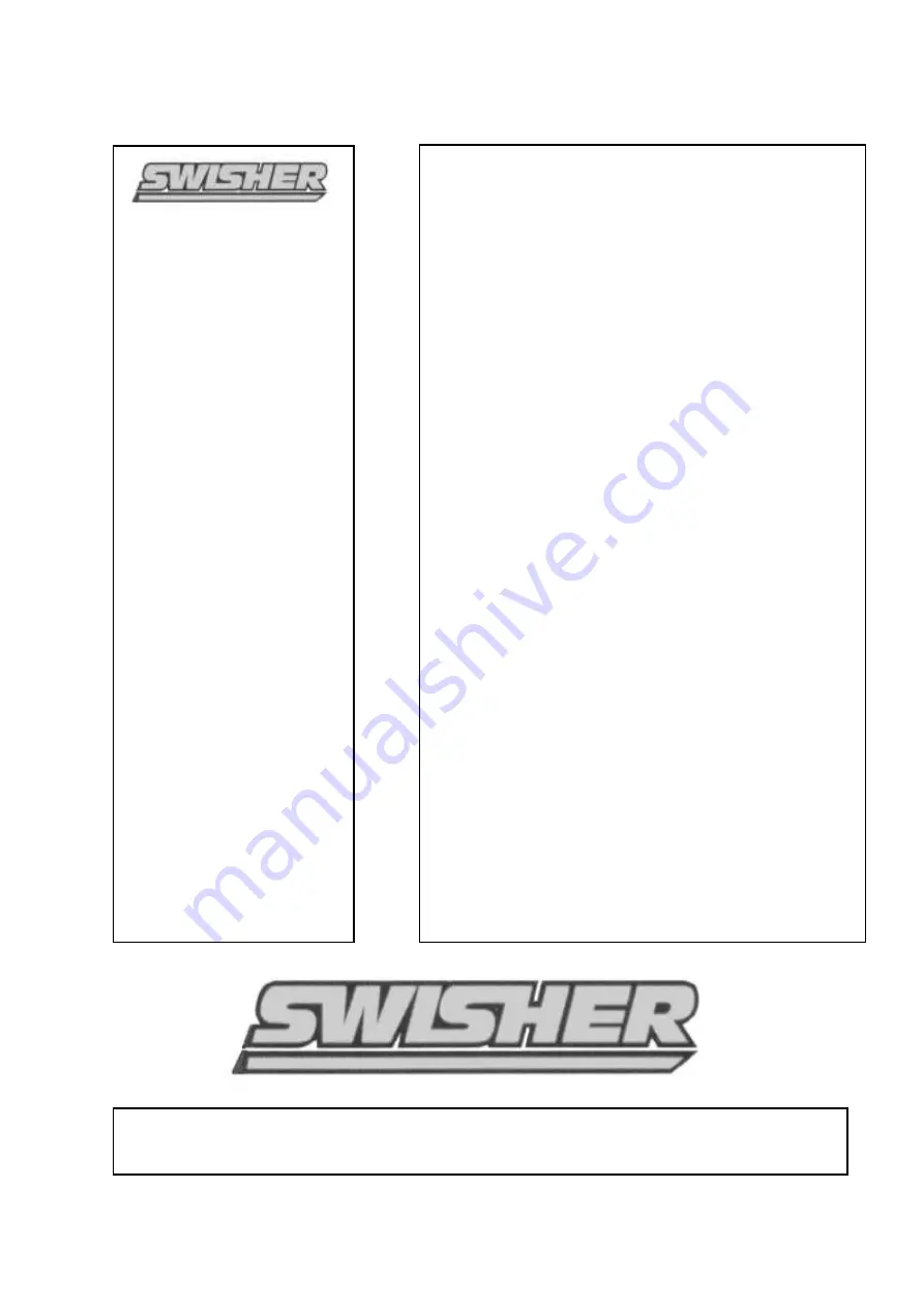 Swisher ST6002212V Скачать руководство пользователя страница 16