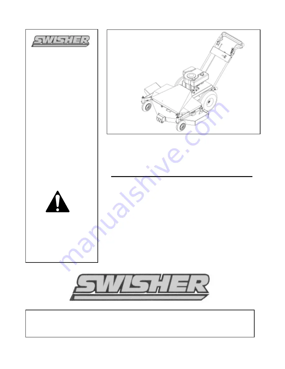 Swisher WB80042F Owner'S Manual Download Page 1