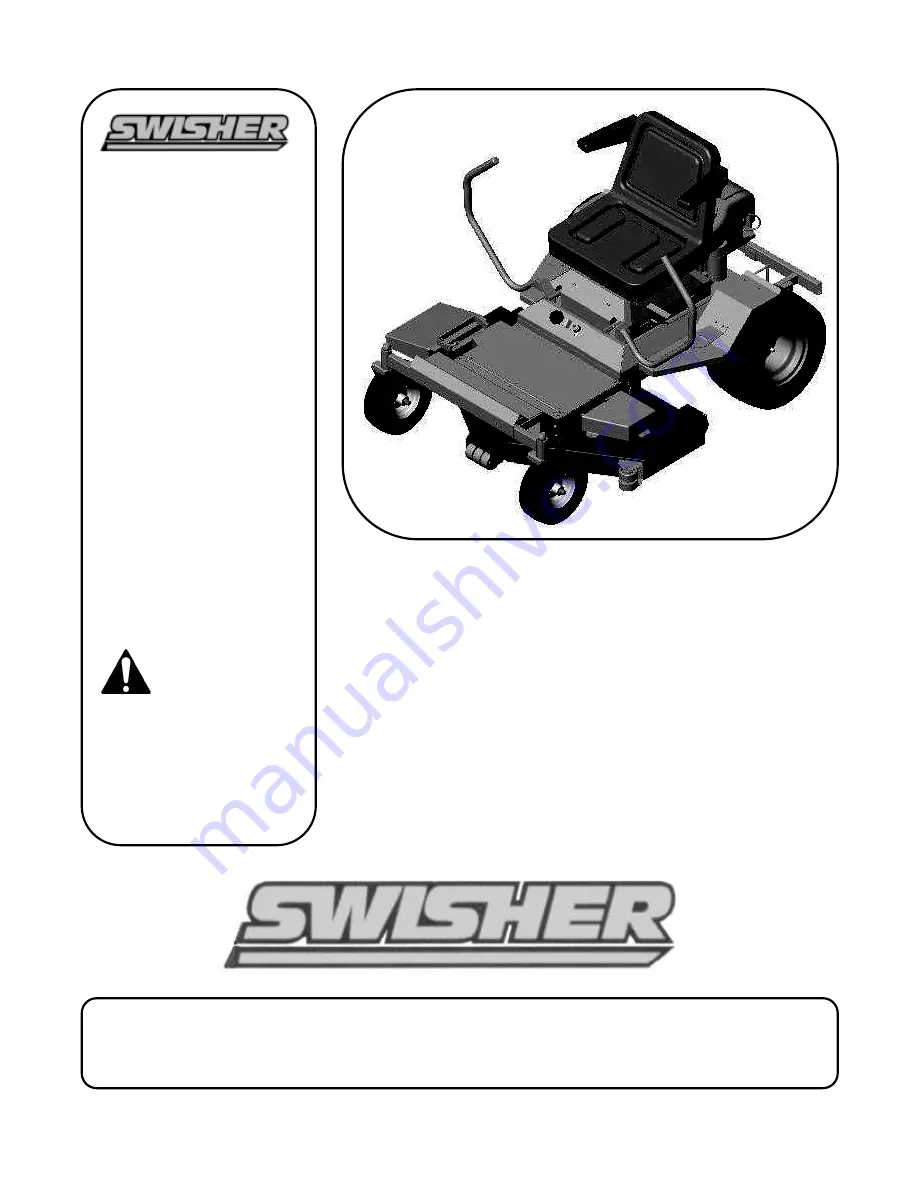 Swisher ZT17542 Owner'S Manual Download Page 1