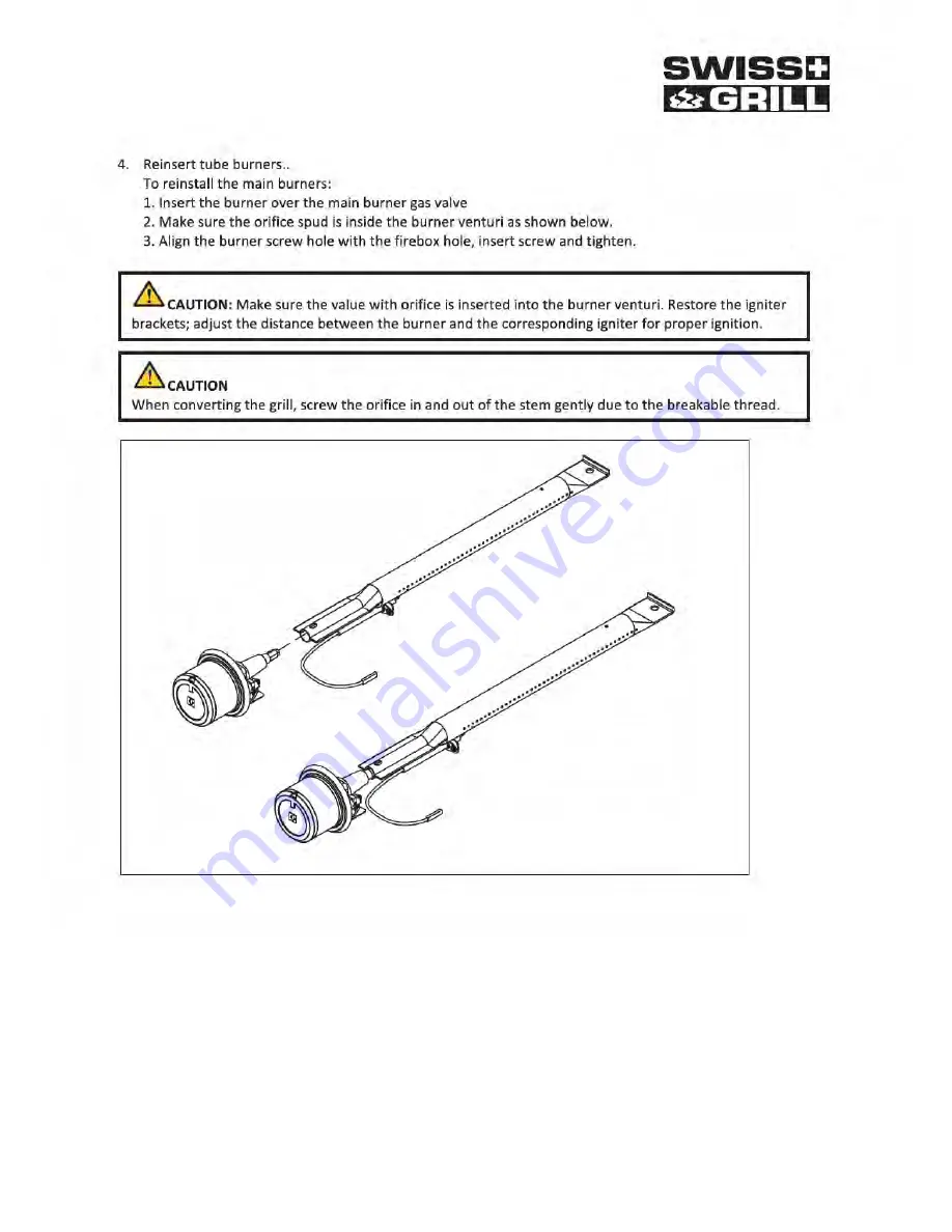 SWISS GRILL A250B User Manual Download Page 31