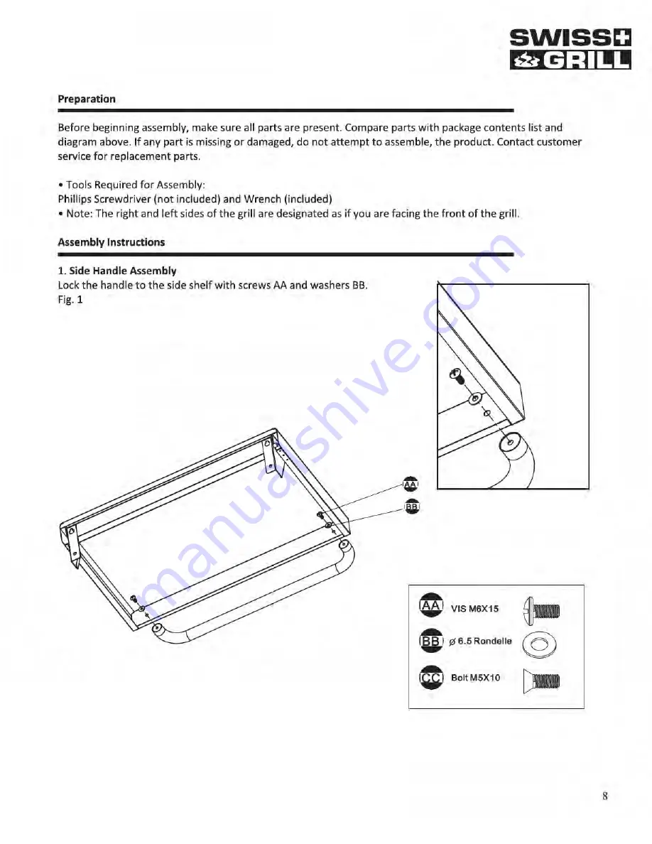 SWISS GRILL CBU-401-A Скачать руководство пользователя страница 8