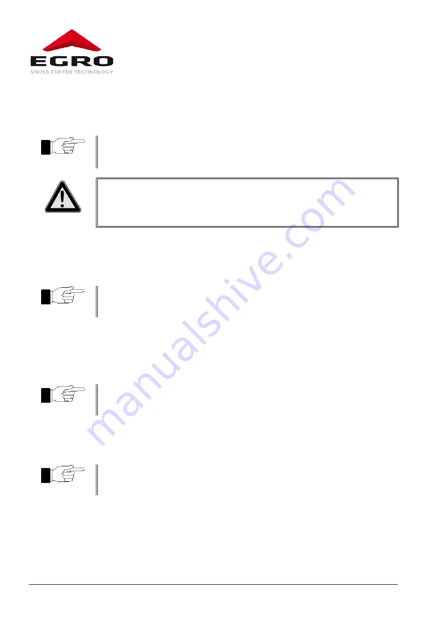 Swiss Egro 70 Series Operating Instructions Manual Download Page 42