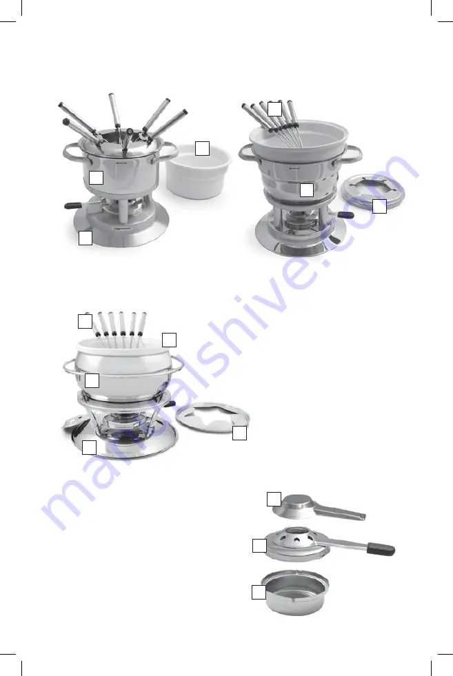 Swissmar 3-in-1 fondue set How To Use Manual Download Page 2