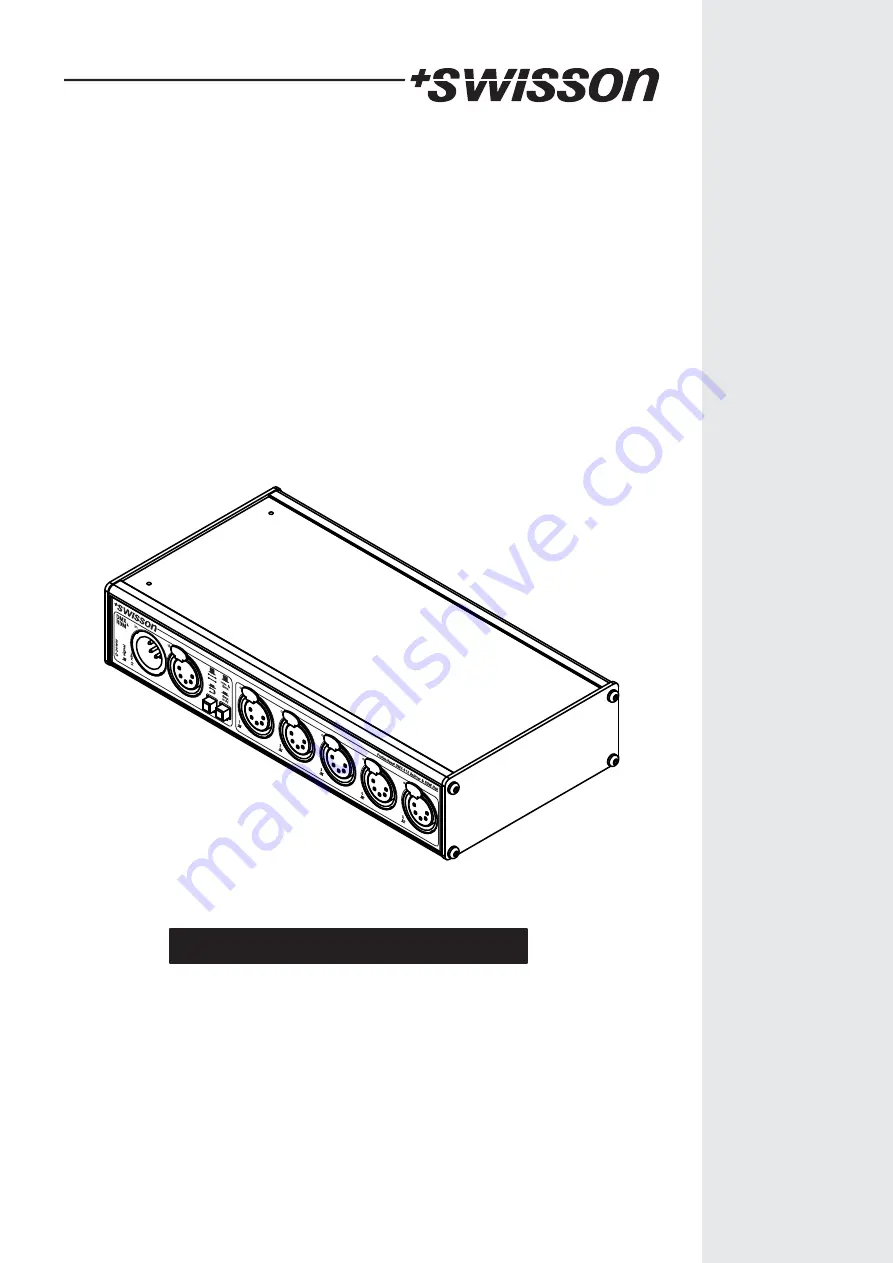 Swisson XSP User Manual Download Page 1