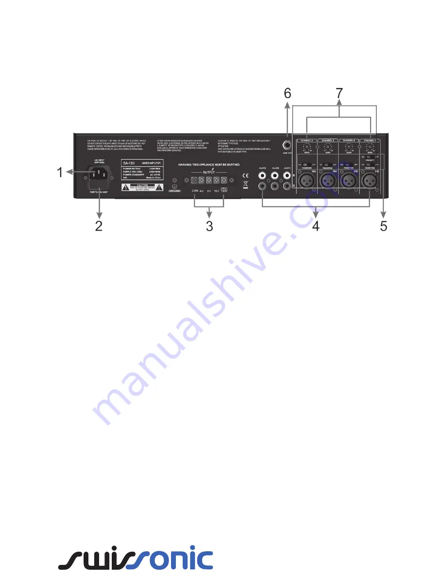 swissonic SA-130 Owner'S Manual Download Page 5