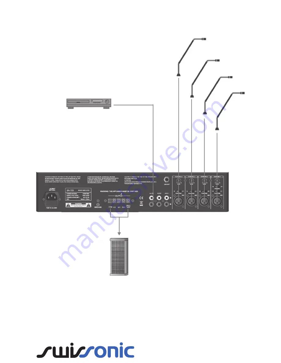 swissonic SA-130 Owner'S Manual Download Page 8