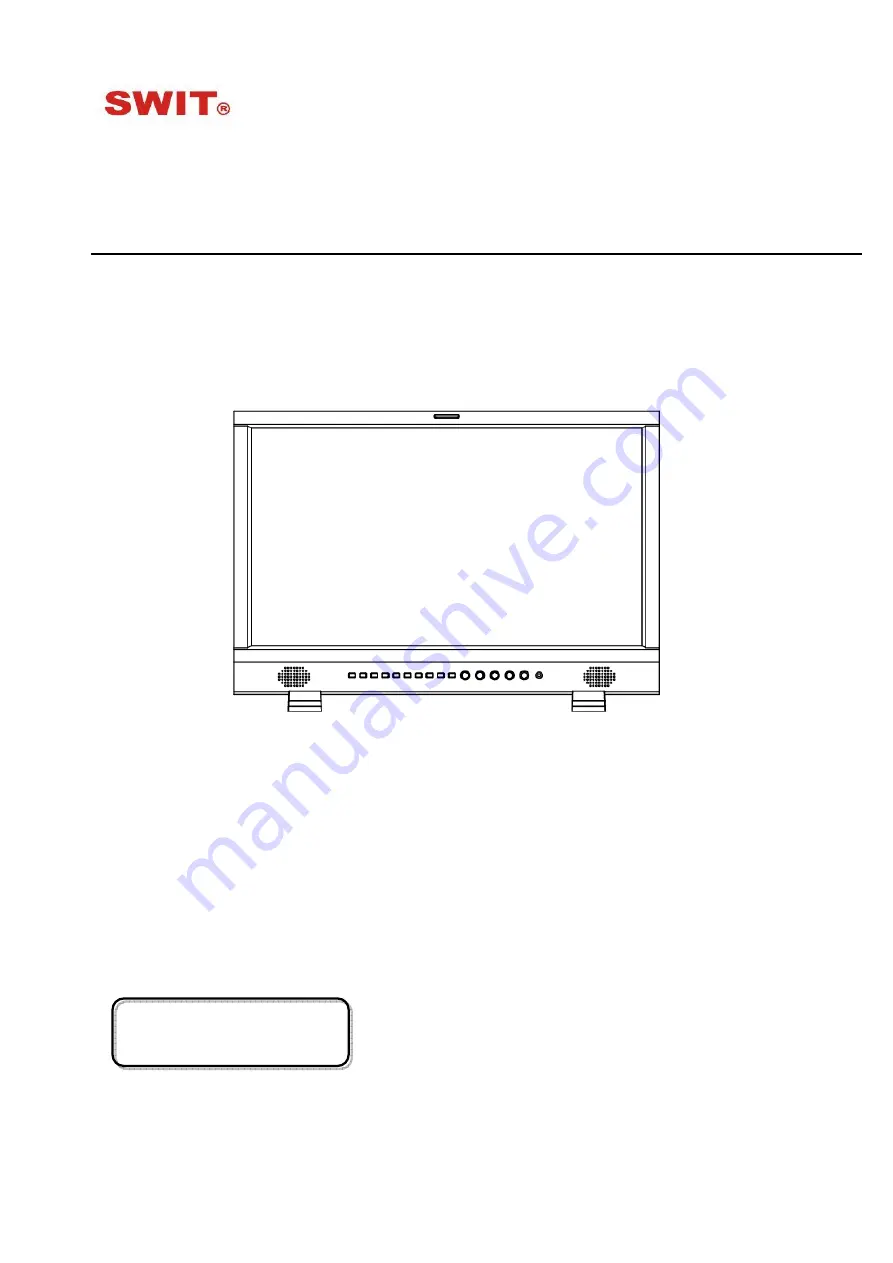 SWIT Electronics S-1243H Скачать руководство пользователя страница 1