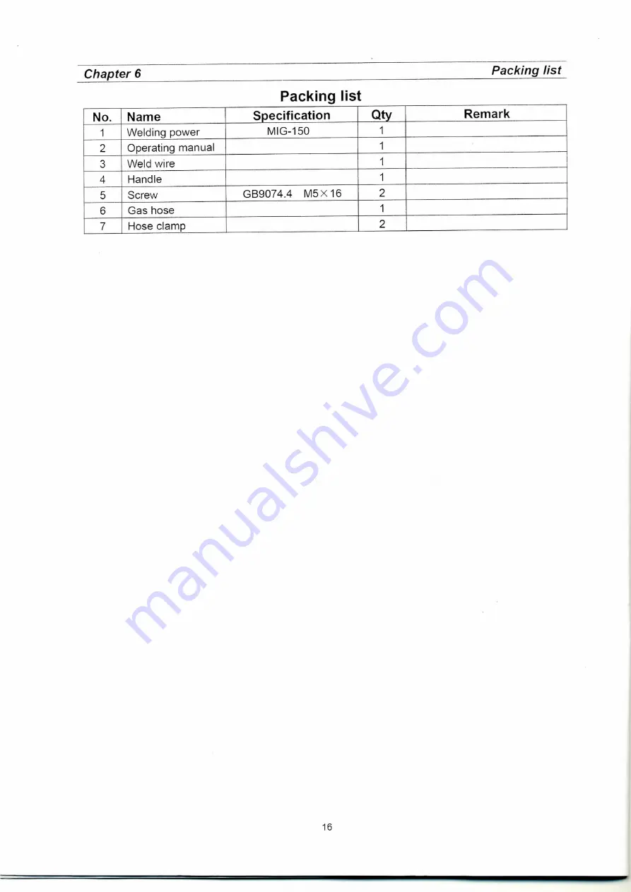 SWP MIG 150 TURBO Operating Instructions Manual Download Page 16