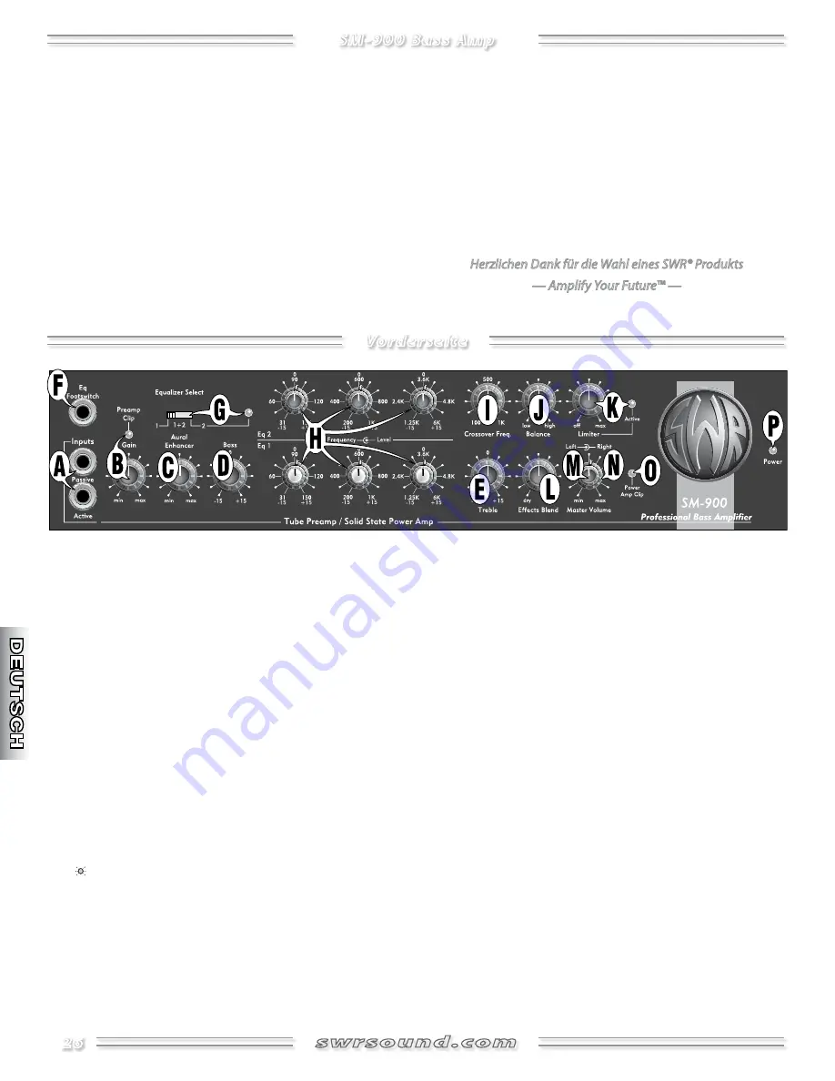 SWR SM-900 Owner'S Manual Download Page 26