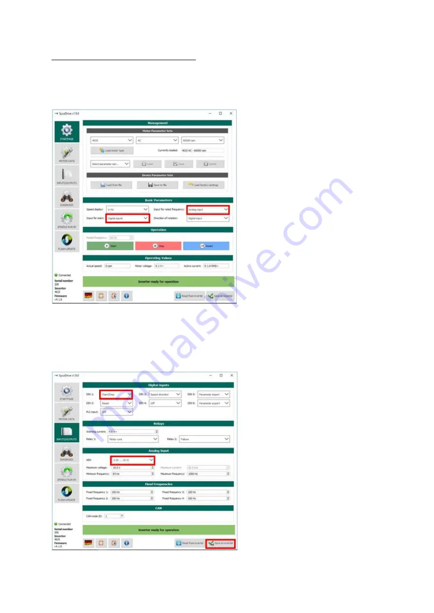 SycoTec HF Inverter e@syDrive 4624 Short Instructions For Use Download Page 9