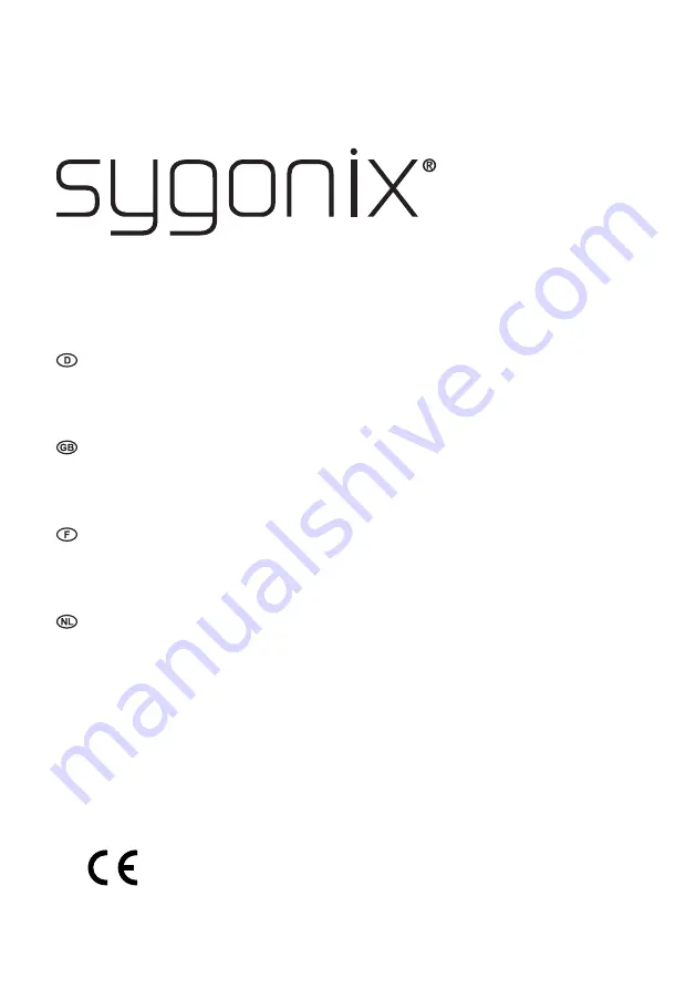 Sygonix 2267648 Operating Instructions Manual Download Page 1