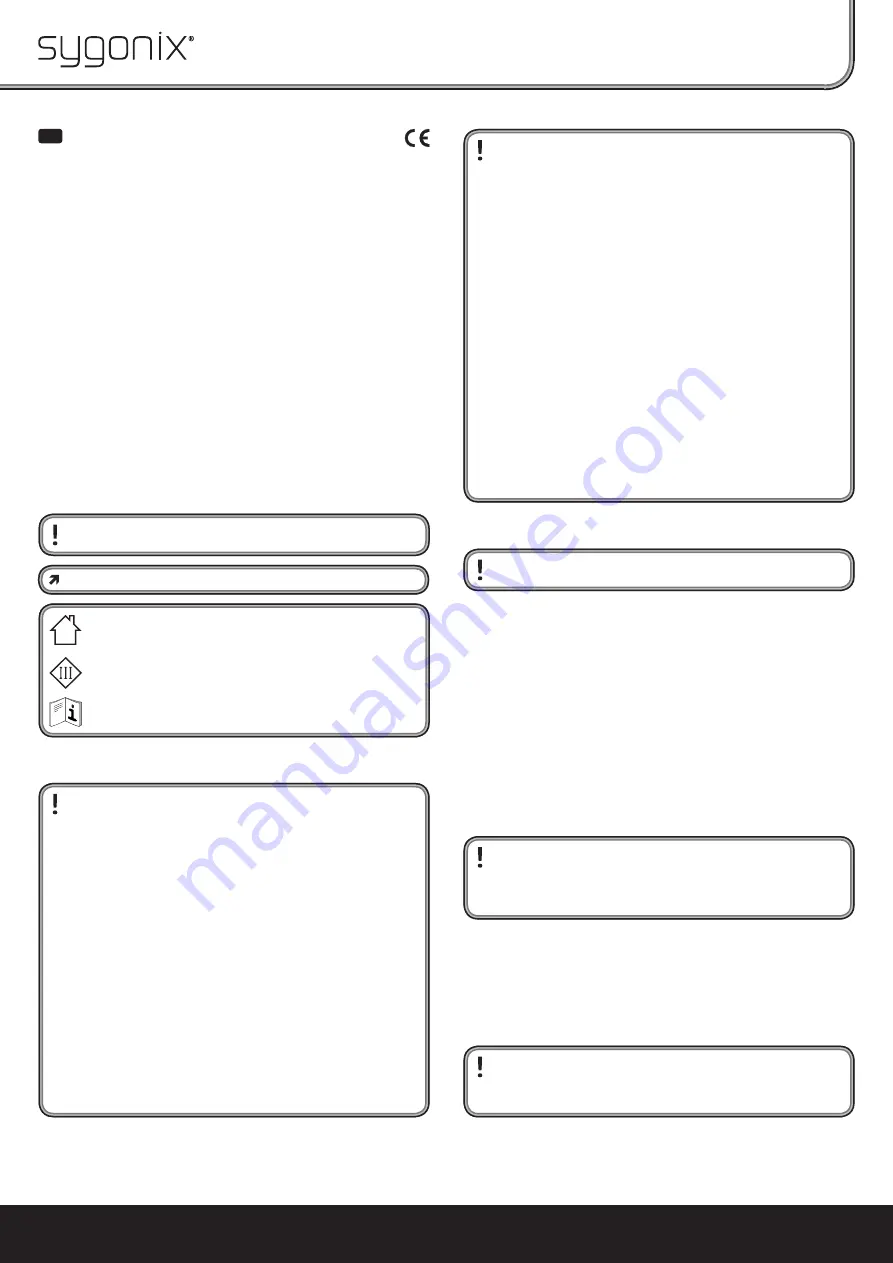 Sygonix Fano Quick Start Manual Download Page 1