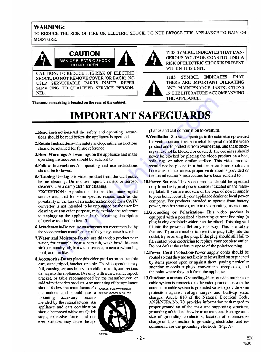 Sylvania 2940LV Owner'S Manua Download Page 2