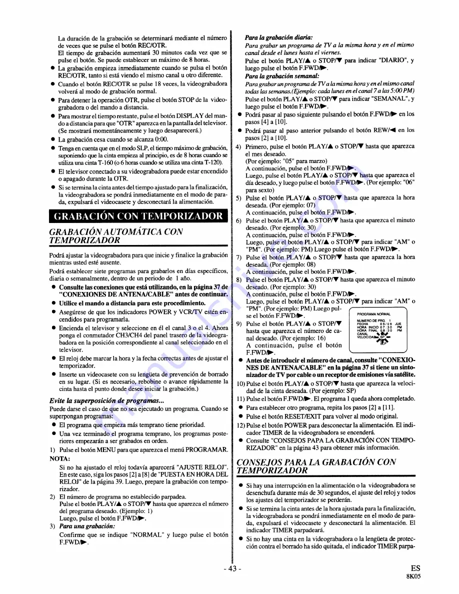 Sylvania 2940LV Скачать руководство пользователя страница 43