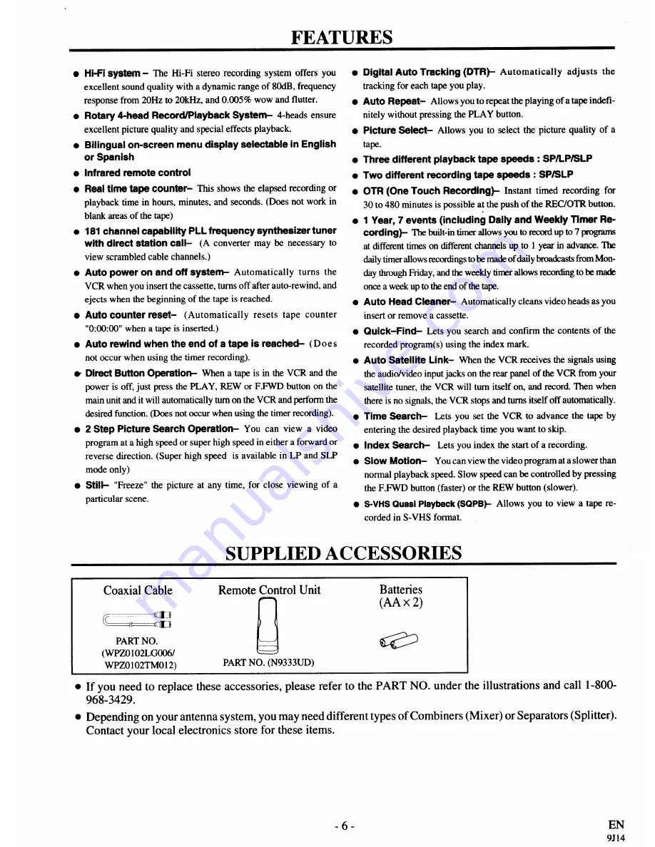 Sylvania 6260VA Owner'S Manual Download Page 6