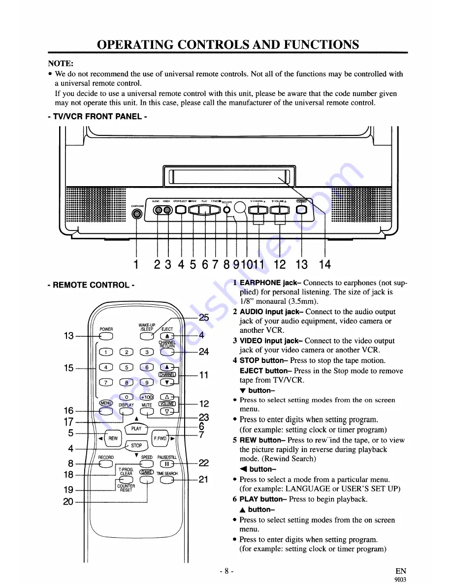 Sylvania 6319CCA Скачать руководство пользователя страница 8