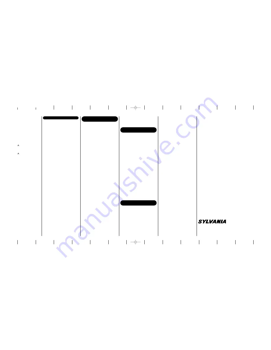 Sylvania GMR225 Manual Download Page 4