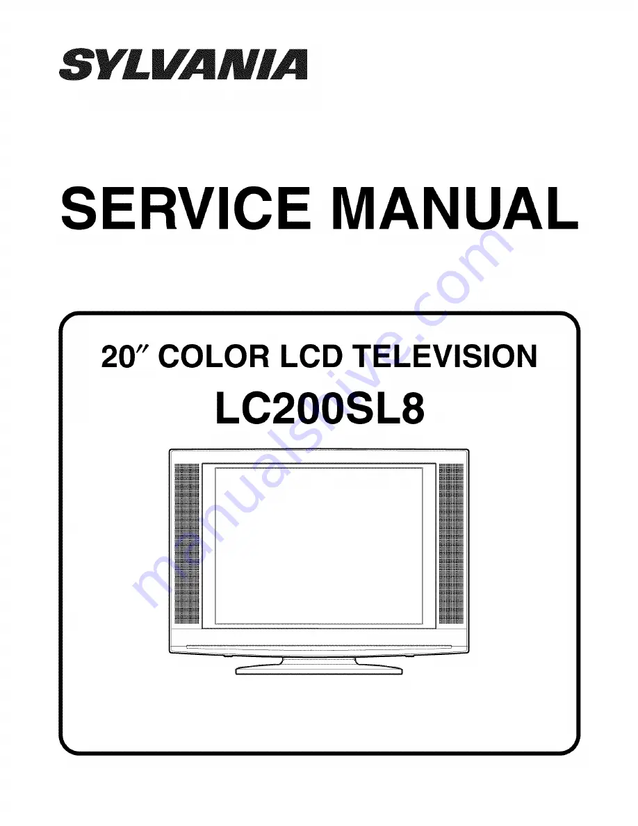 Sylvania LC200SL8 A Service Manual Download Page 1