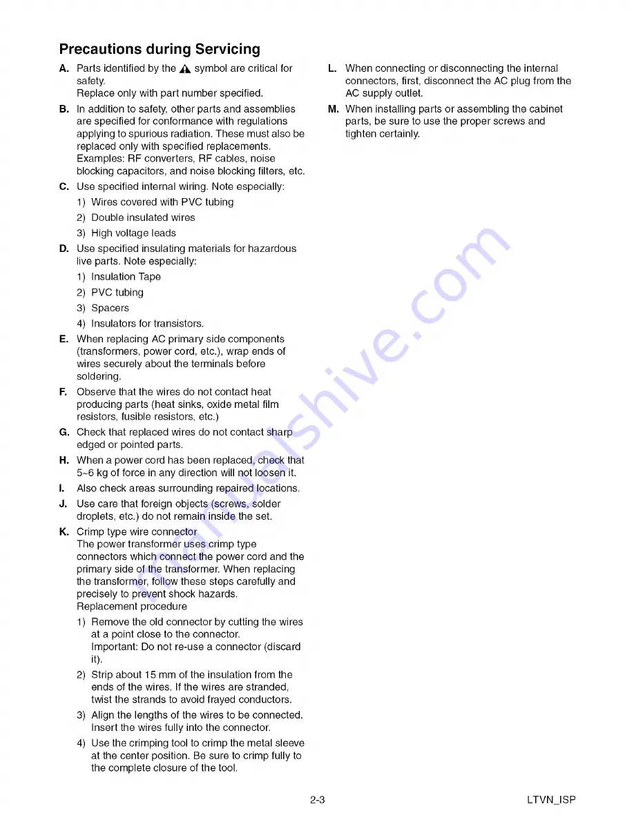 Sylvania LC200SL8 A Service Manual Download Page 7