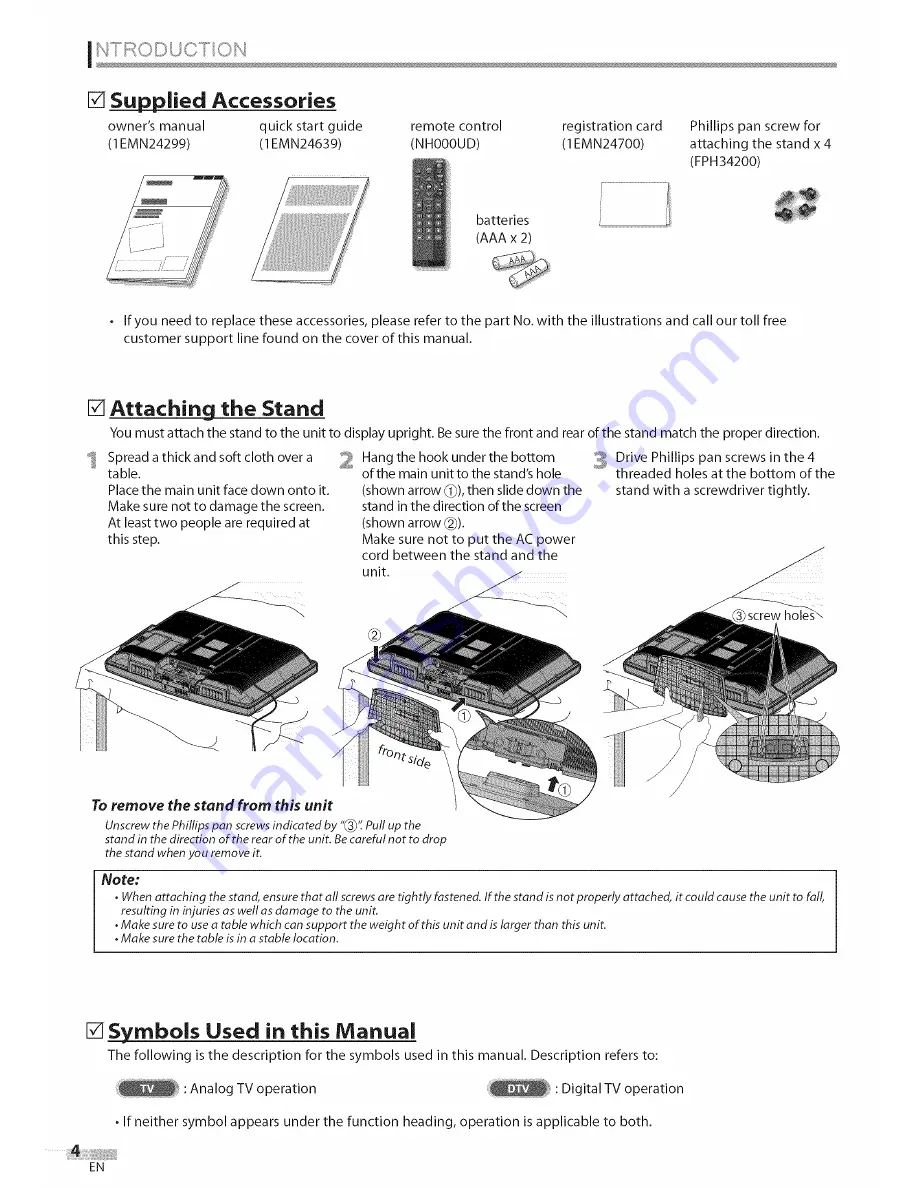 Sylvania LC320SLX Owner'S Manual Download Page 4