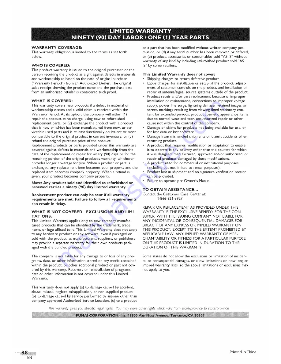 Sylvania LC320SLX Owner'S Manual Download Page 38