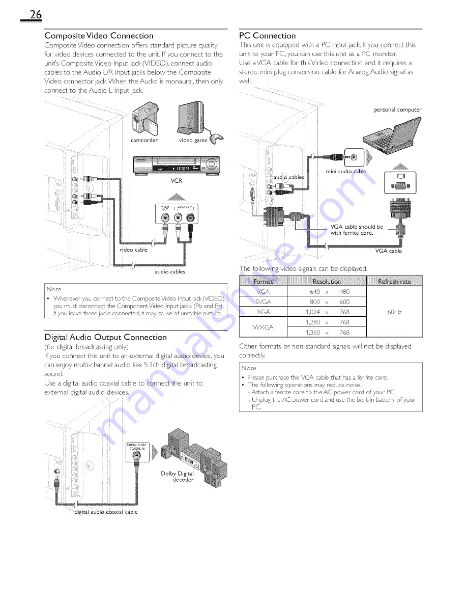 Sylvania LC320SS2 Owner'S Manual Download Page 26