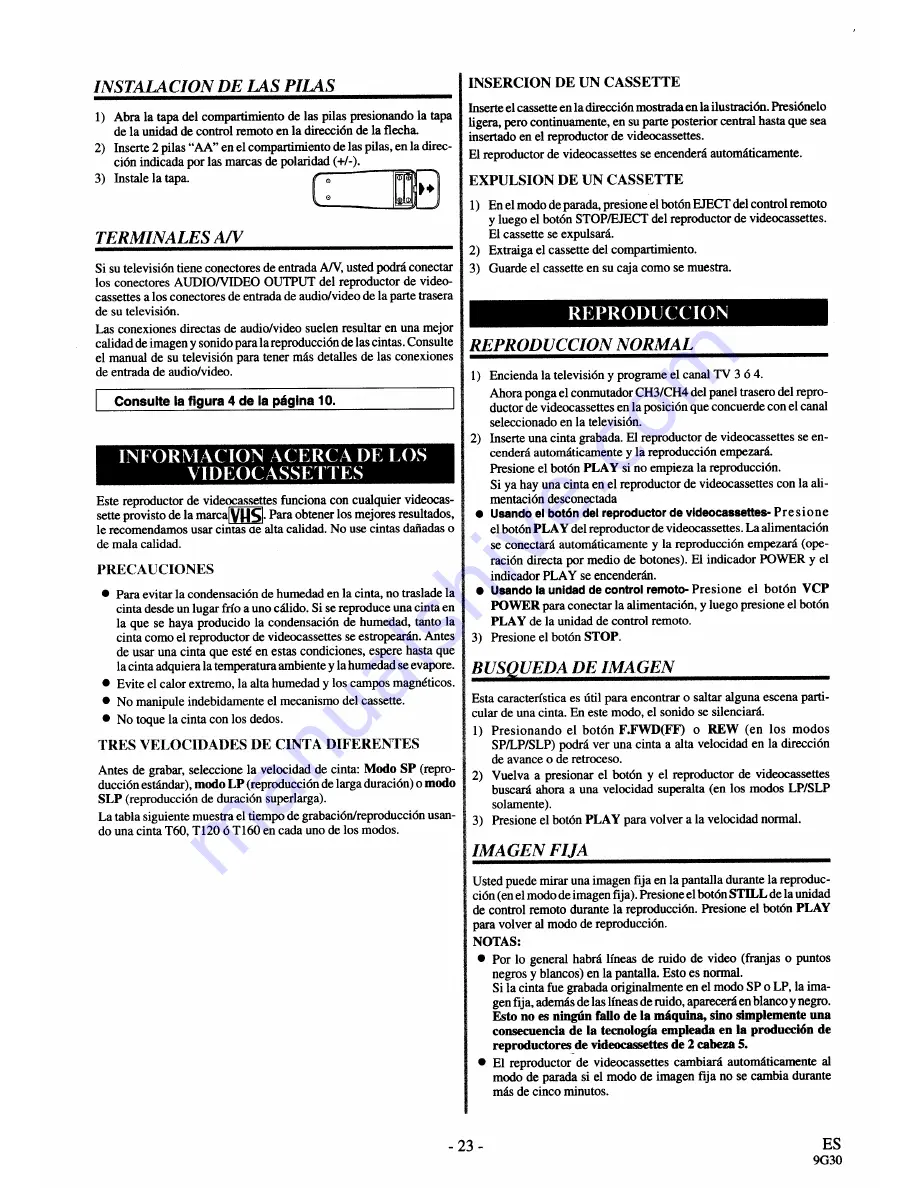 Sylvania LRV100 Owner'S Manual Download Page 23