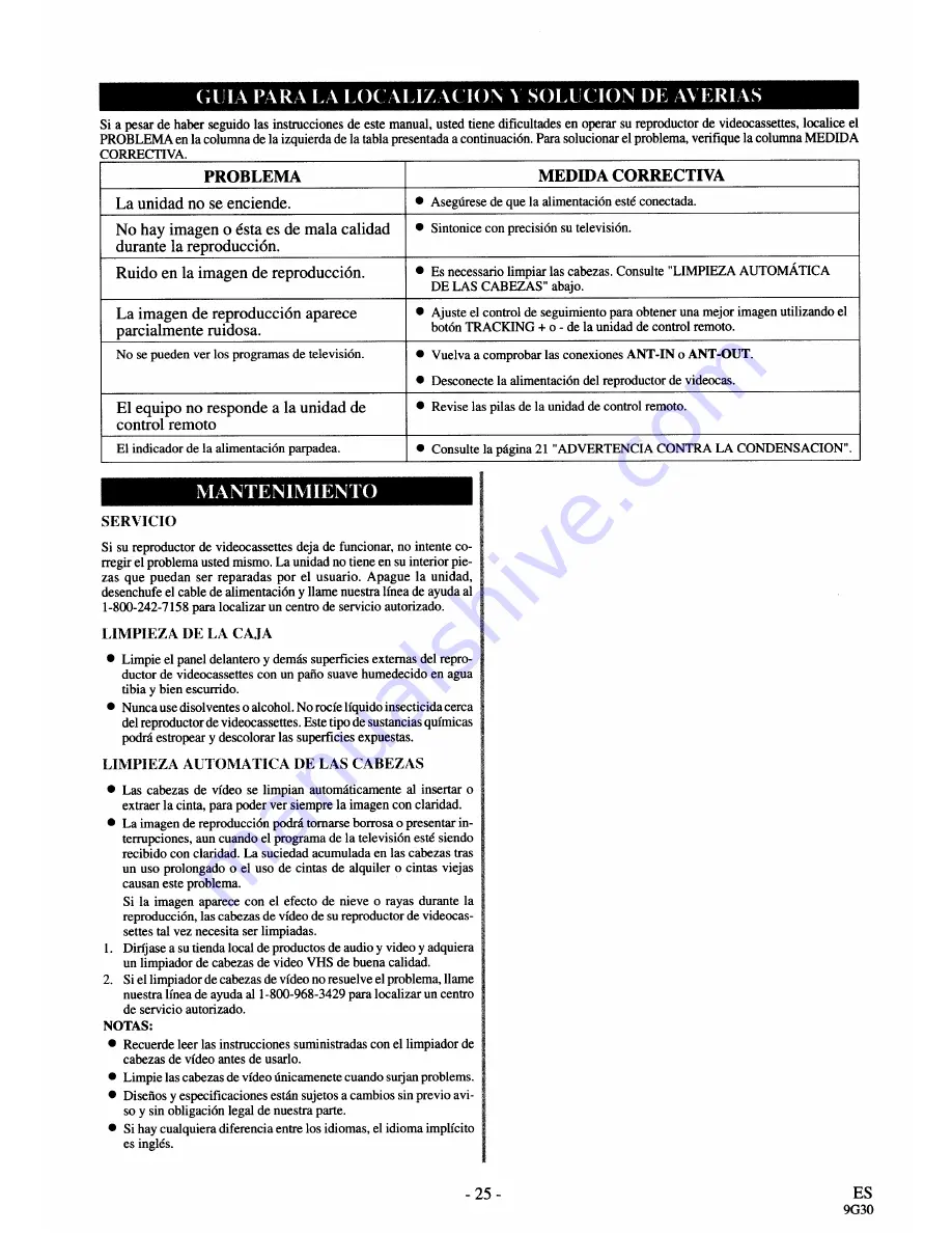 Sylvania LRV100 Owner'S Manual Download Page 25