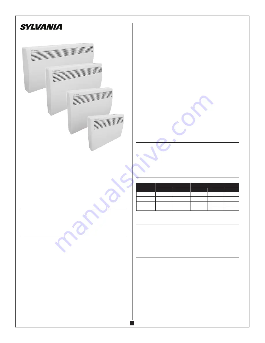 Sylvania SOCVT-500 / SOCVT-1000 / SOCVT-1500 / SOCVT-2000 Instruction Manual Download Page 1