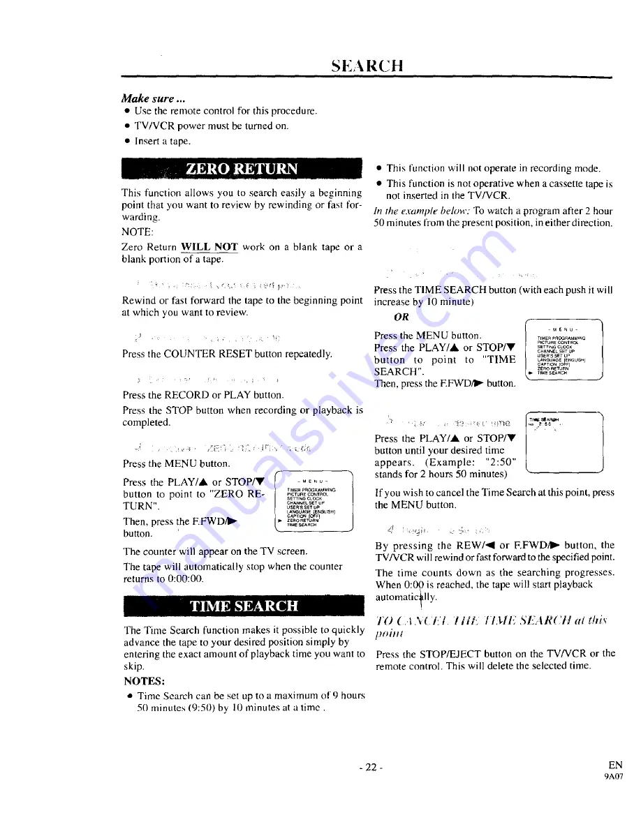 Sylvania SRC13AD Owner'S Manual Download Page 22