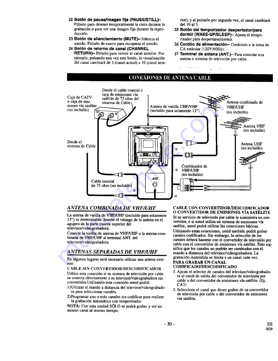 Sylvania SRC22134 Owner'S Manual Download Page 30