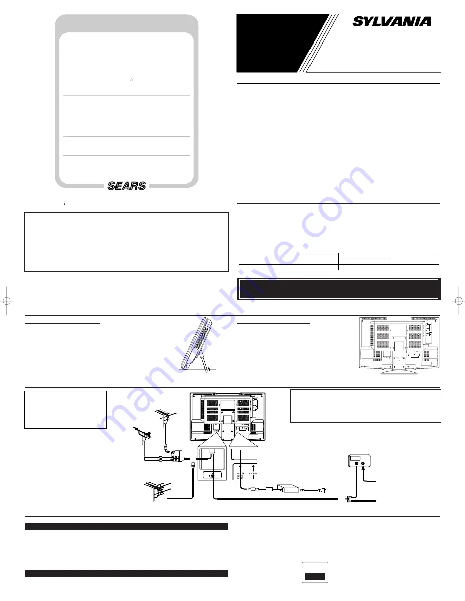 Sylvania SRTL313 Owner'S Manual Download Page 5