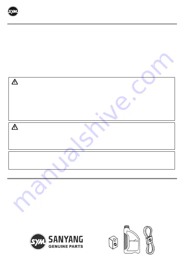 Sym CRUiSYM Owner'S Manual Download Page 98