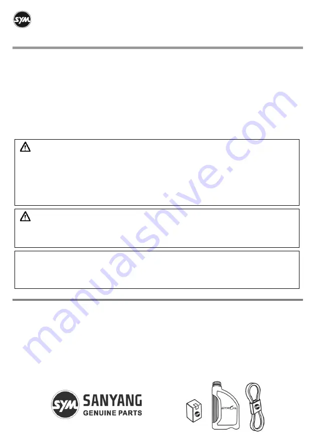 Sym CRUiSYM Owner'S Manual Download Page 128