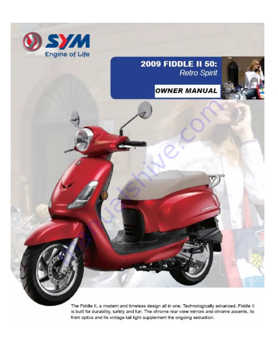 Sym Fiddle II 50 SYM Series Скачать руководство пользователя страница 1