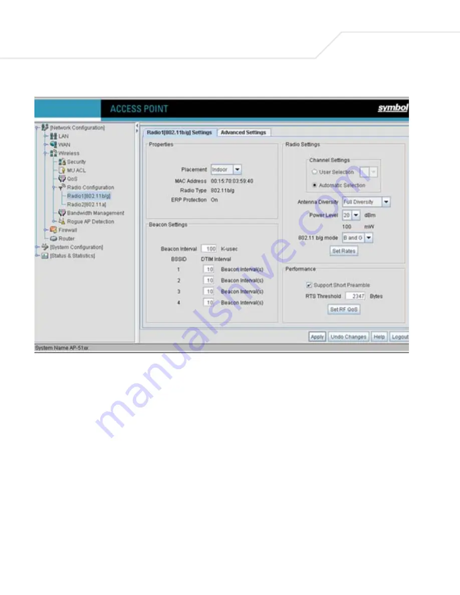 Symbol AP-51xx Product Reference Manual Download Page 200