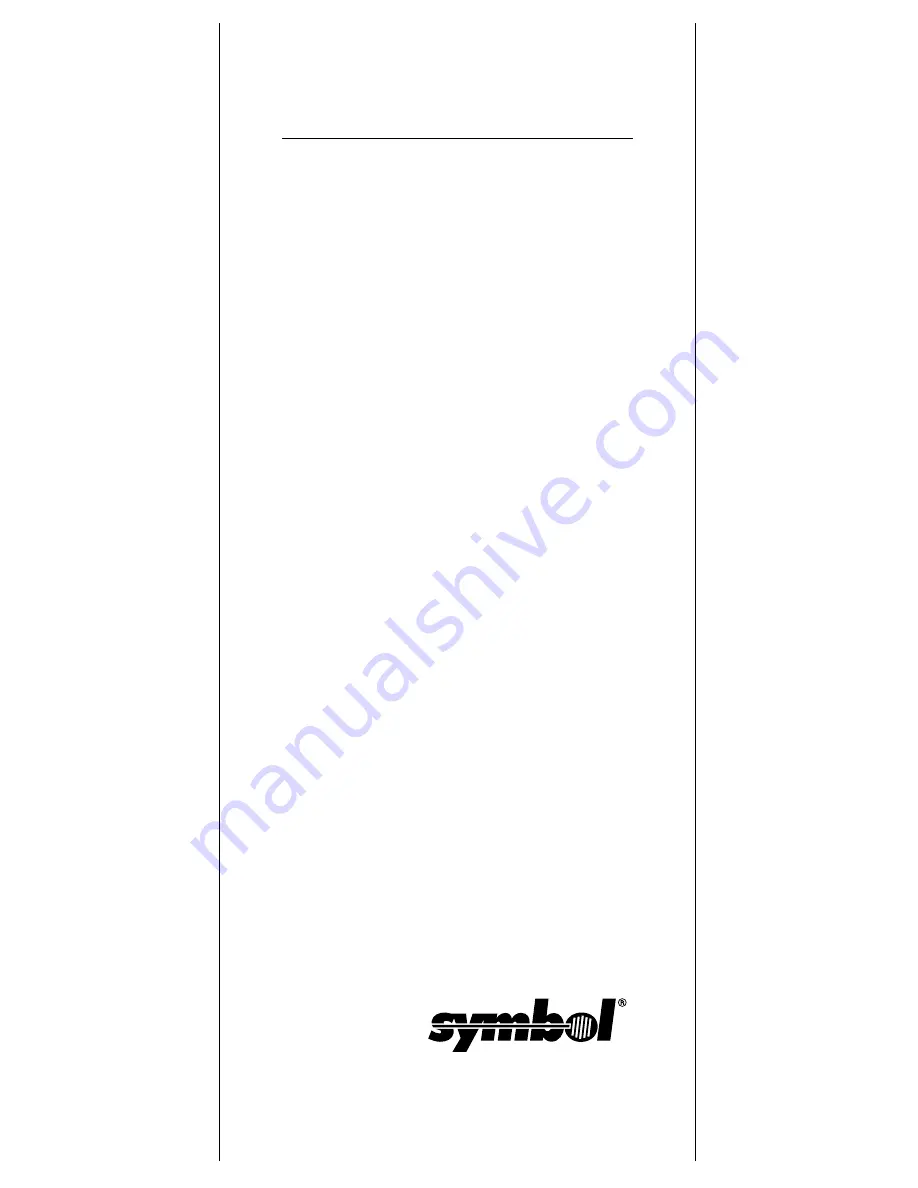 Symbol LS 6004 Special Operating Instructions Download Page 1