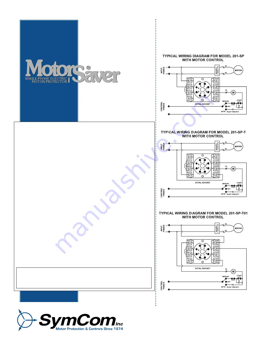 SymCom MotorSaver 201-SP Скачать руководство пользователя страница 2