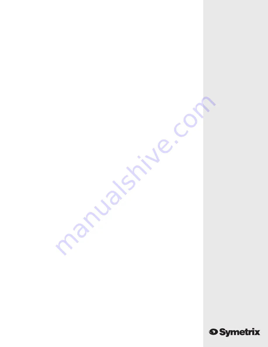 Symetrix 258E User Manual Download Page 1