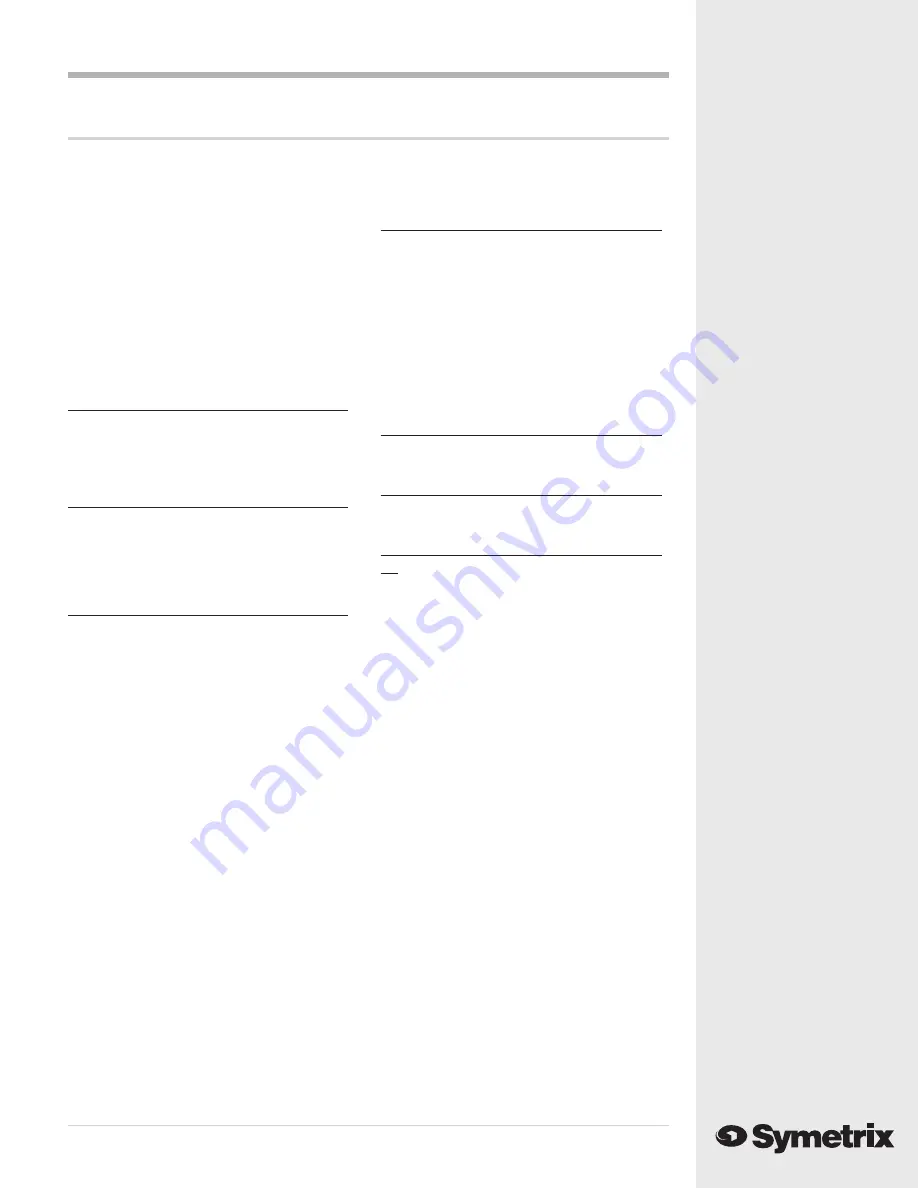 Symetrix 258E User Manual Download Page 39