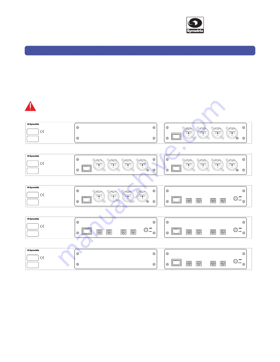 Symetrix SymNet DigIO 12x12 DSP Quick Start Manual Download Page 5