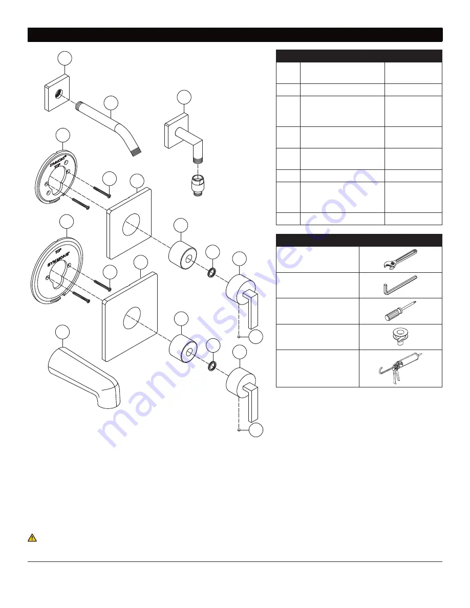 Symmons 0142-06-L/HDHSB-SS-TRM Installation Manual Download Page 2